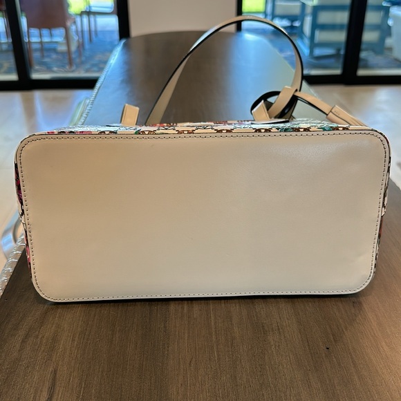 VALENTINO MARIO VALENTINO Prince Floral Monogram Leather Tote - Picture 7 of 10